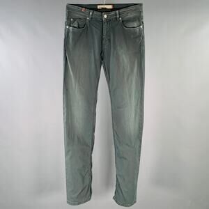 NOTIFY Size 32 Grey Twill Cotton Blend Straight Five Pockets Jeans